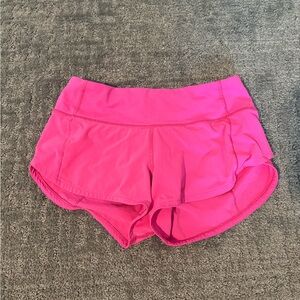 Lululemon Sonic Pink Speed Up Shorts